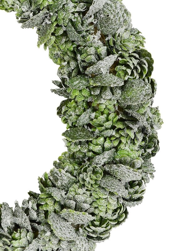 Decorative Natural Green Pine Cone Wreath - 32cm