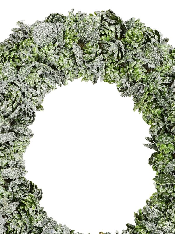 Decorative Natural Green Pine Cone Wreath - 32cm