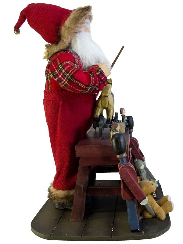 Decorative Santa At Workshop Desk With Toys - 55cm — image 5