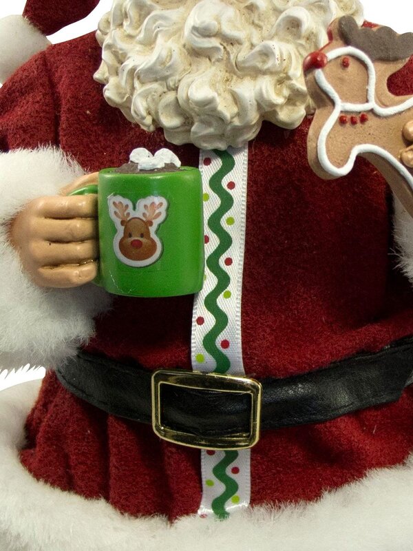 Decorative Santa With Reindeer Cookie Mug & Hat - 29cm — image 7