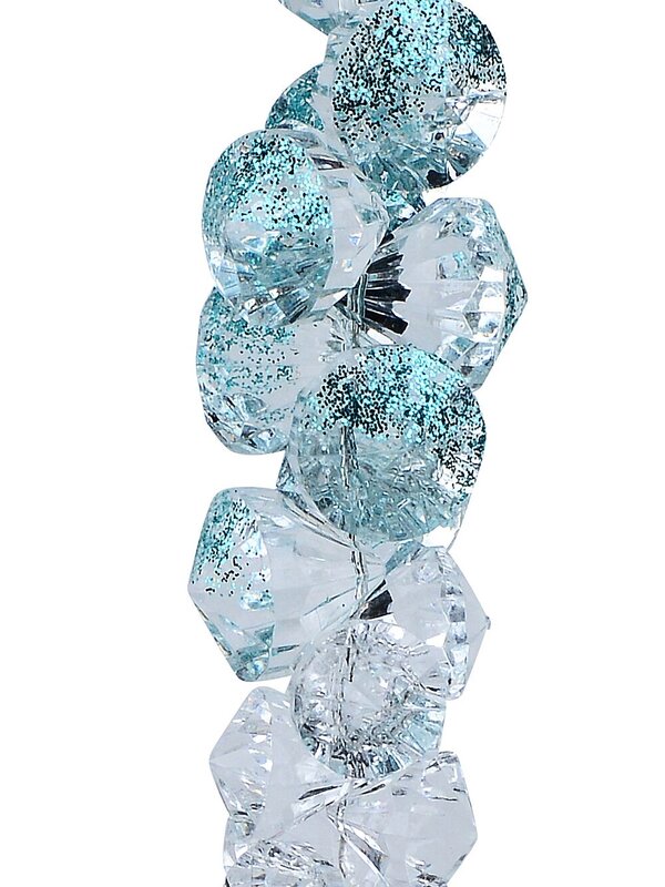 Diamond & Aqua Blue Glitter Icicle Whimsical Essential Ornament | 26cm — image 3