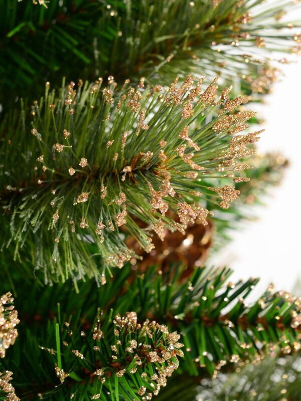 Dusk Glitter Christmas Tree With 40 Pine Cones & 616 Tips - 1.8m — image 3