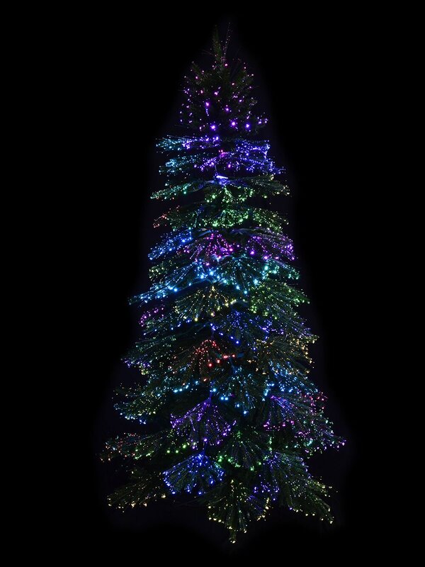 Dynamic Starry Night & Static Light Fibre Optic Tree - 1.8m