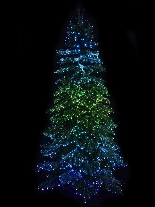 Dynamic Starry Night & Static Light Fibre Optic Tree - 1.8m