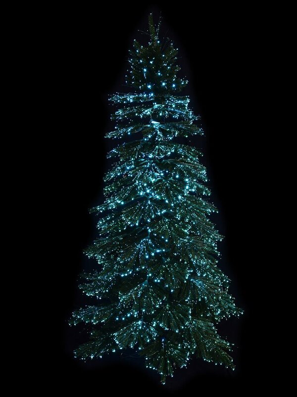 Dynamic Starry Night & Static Light Fibre Optic Tree - 1.8m