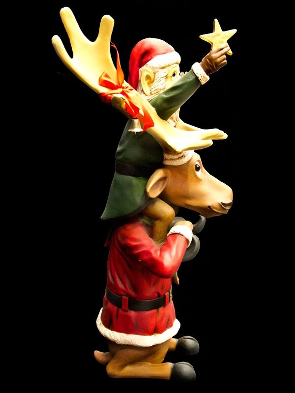 Elf & Funny Reindeer Christmas Decor - 1.5m