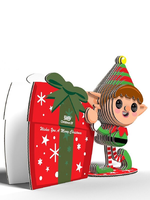 Eugy 3D Christmas Elf Puzzle #82 | Eco-Friendly DIY Model Kit — image 3