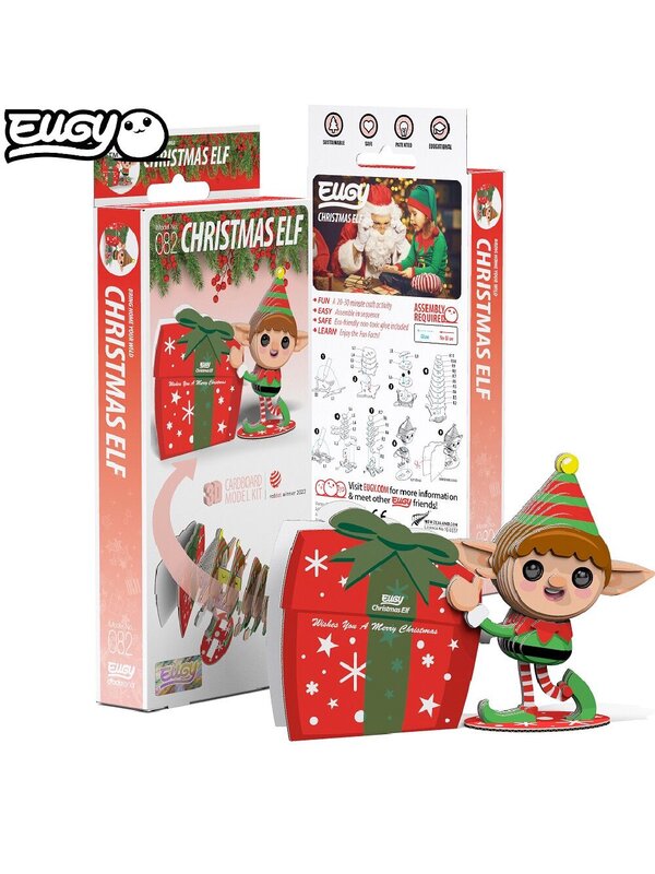 Eugy 3D Christmas Elf Puzzle #82 | Eco-Friendly DIY Model Kit — image 5