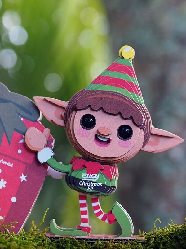 Eugy 3D Christmas Elf Puzzle #82 | Eco-Friendly DIY Model Kit — image 8