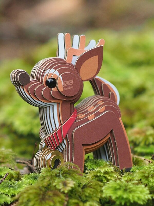 Eugy Cute Little Reindeer 3D Cardboard Model Kit Christmas Puzzle - #54 — image 5