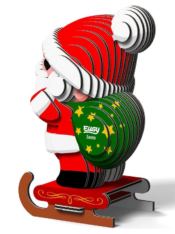 Eugy Cute Little Santa & Sleigh 3D Cardboard Model Kit Christmas Puzzle - #55 — image 2
