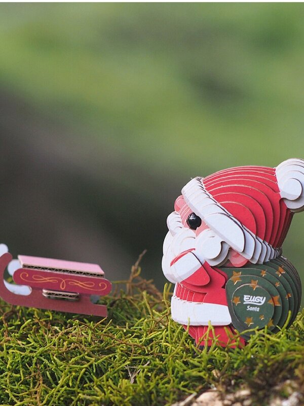 Eugy Cute Little Santa & Sleigh 3D Cardboard Model Kit Christmas Puzzle - #55 — image 7