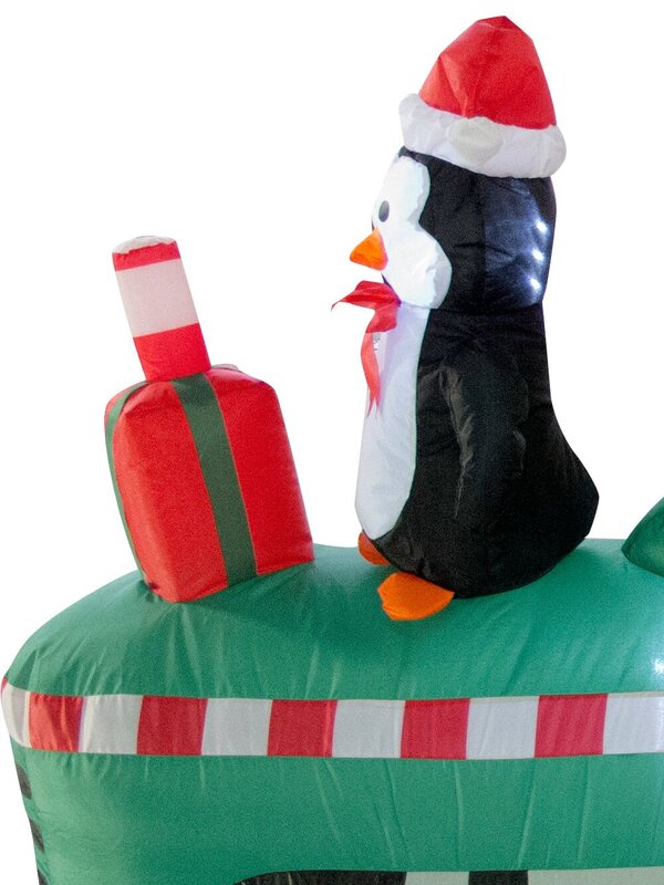Farmer Santa Driving Tractor Illuminated Inflatable - 1.7m — image 4