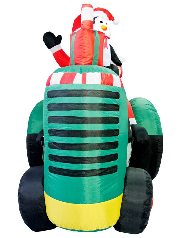 Farmer Santa Driving Tractor Illuminated Inflatable - 1.7m — image 9