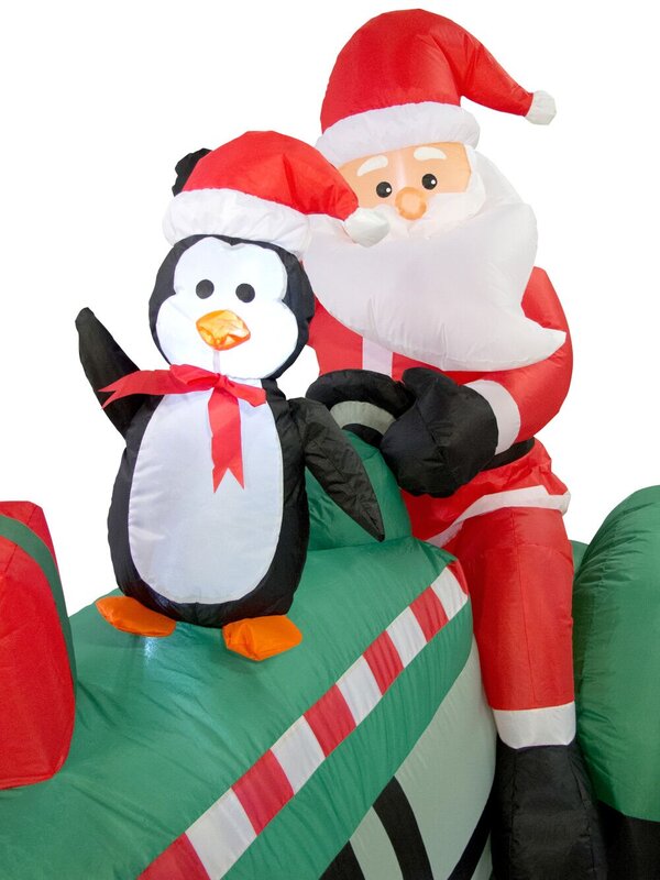 Farmer Santa Driving Tractor Illuminated Inflatable - 1.7m — image 7