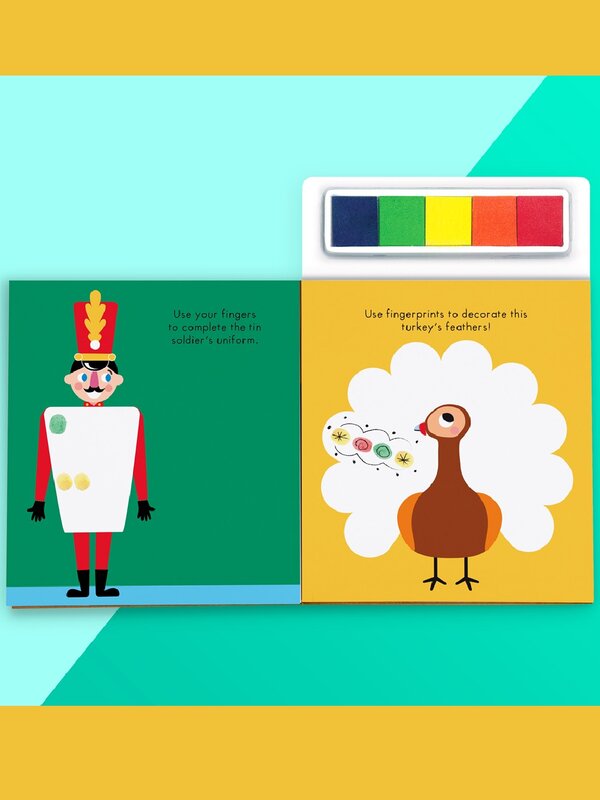 Festive Fun Christmas Fingerprint Activity Book With Ink Pad | 35+ Scenes — image 3