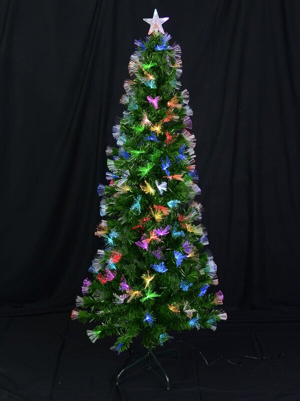 Fibre Optic Christmas Tree With Colour Changing LED Star - 2.3m