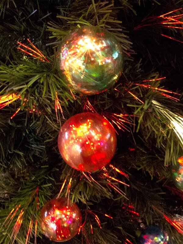 Fibre Optic Tree With Bauble Decorations - 1.8m — image 3