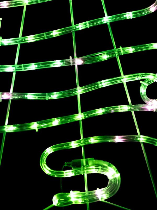 Flowing Ribbon Style Christmas Tree LED Rope Light Silhouette - 88cm — image 2