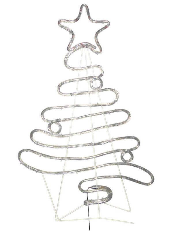 Flowing Ribbon Style Christmas Tree LED Rope Light Silhouette - 88cm — image 3