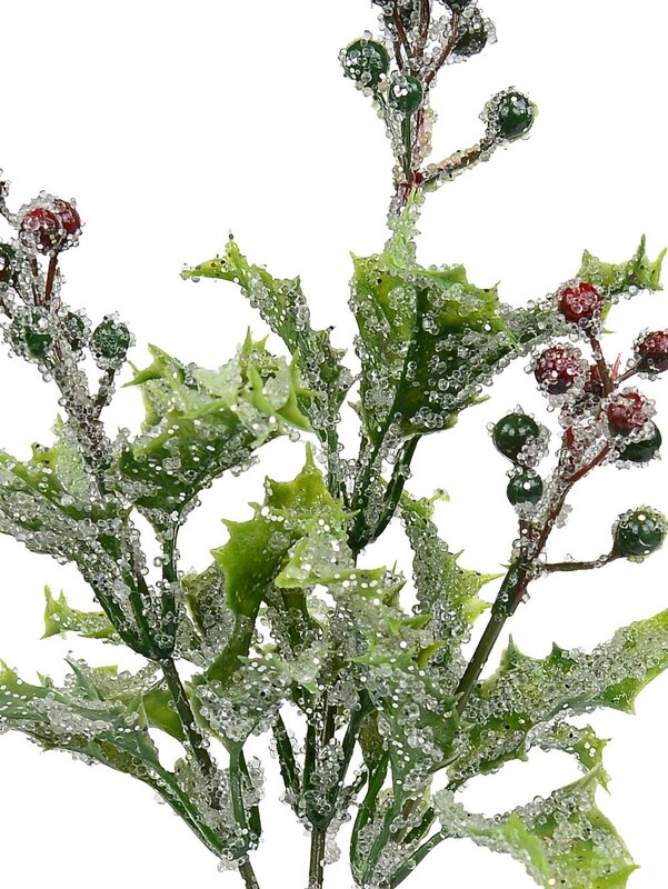 Frosted Mistletoe & Berries Natural Look Pine Christmas Stem Pick - 27cm — image 3