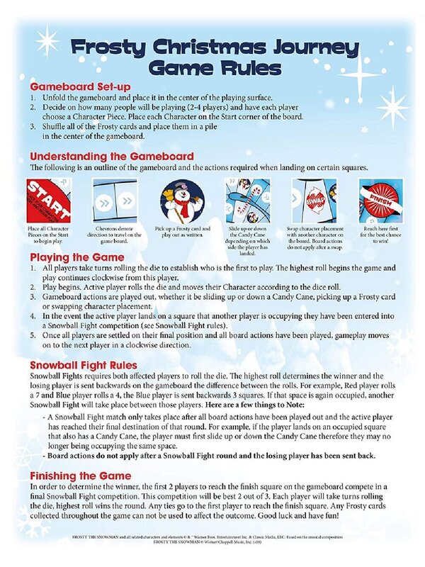 Frosty The Snowman Christmas Journey Board Game - 2 to 4 Players — image 6
