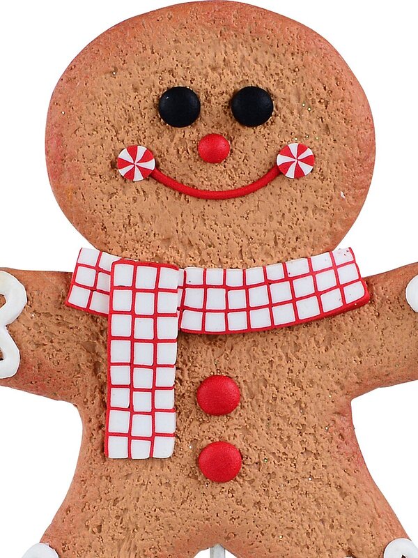 Gingerbread Man With Check Scarf Whimsical Essential Ornament | 13cm — image 3