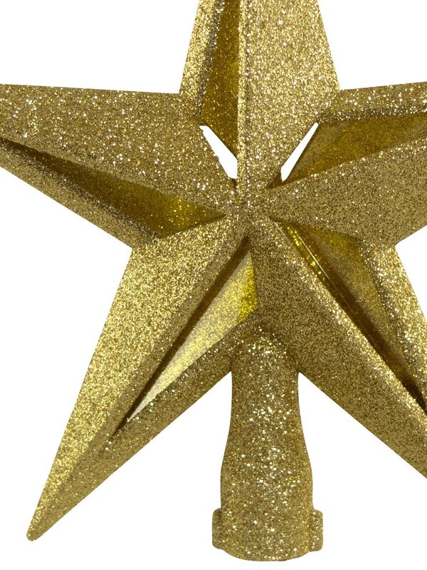 Glittered Gold Tree Top Star - 20cm — image 3