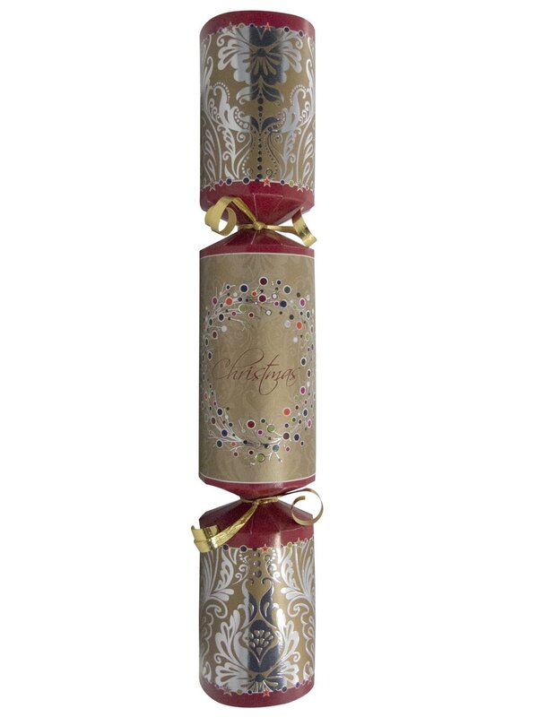 Gold & Burgundy With Wreath Bon Bons - 12 x 30cm