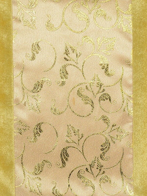 Gold Christmas Table Runner With Printed Organza Centre Panel - 1.8m — image 4