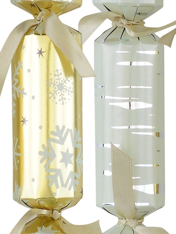 Gold & Cream With Various Patterns Christmas Cracker Bon Bons - 12 x 25cm — image 3