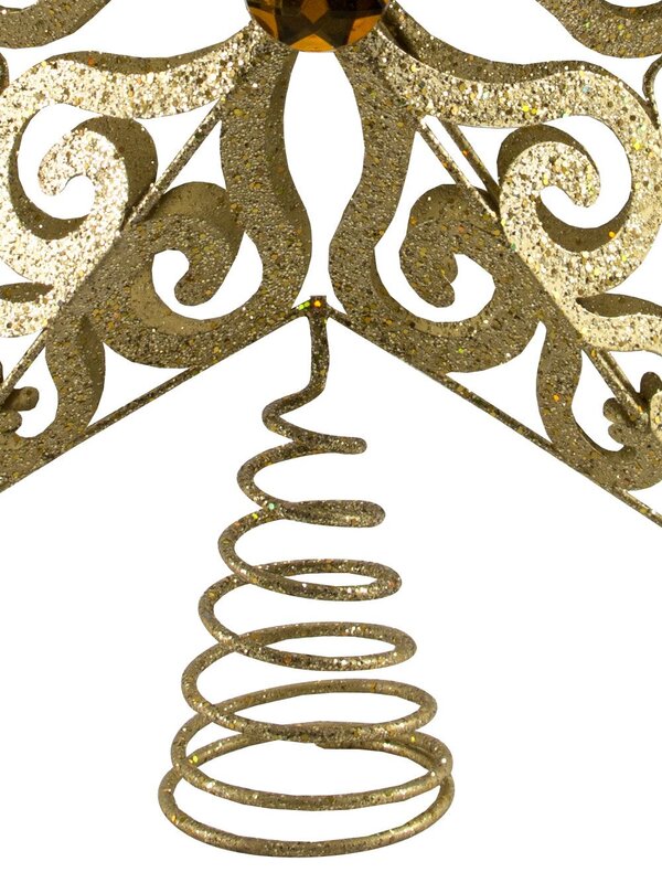 Gold Filigree 3D Star Tree Top Decoration - 23cm — image 3