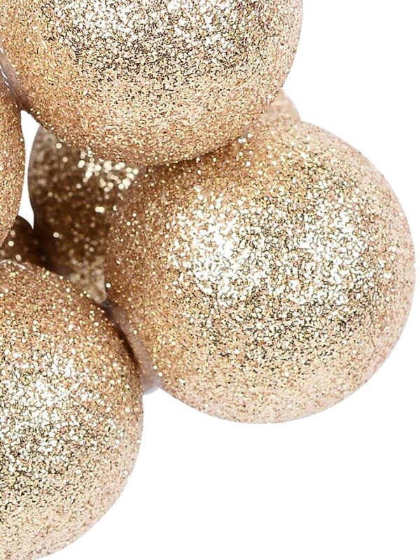 Gold Glittered Geometric Bauble Cube Whimsical Essential Ornament | 75mm — image 3