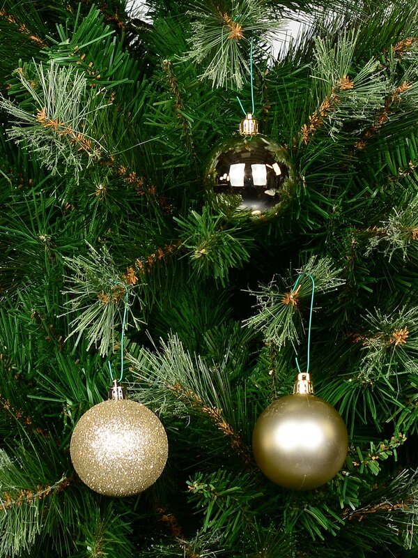 Gold Matte, Metallic & Glitter Baubles - 12 x 60mm — image 5