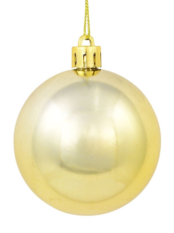Gold Matte, Metallic & Glittered Baubles - 12 x 60mm