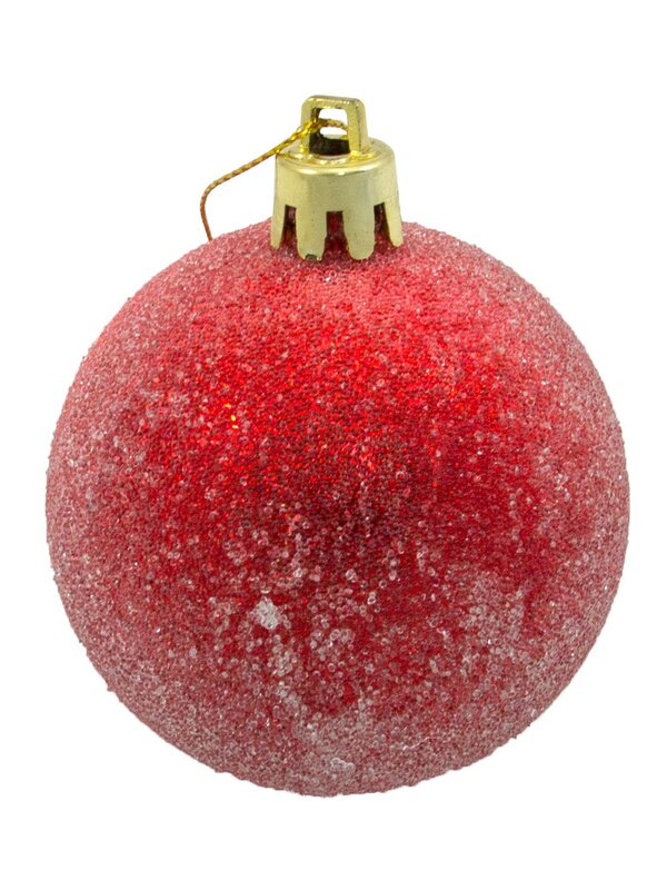 Gold & Red Baubles With Assorted Patterns - 9 x 60mm — image 3