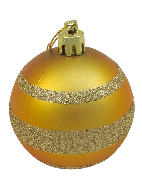 Gold & Red Baubles With Assorted Patterns - 9 x 60mm — image 4