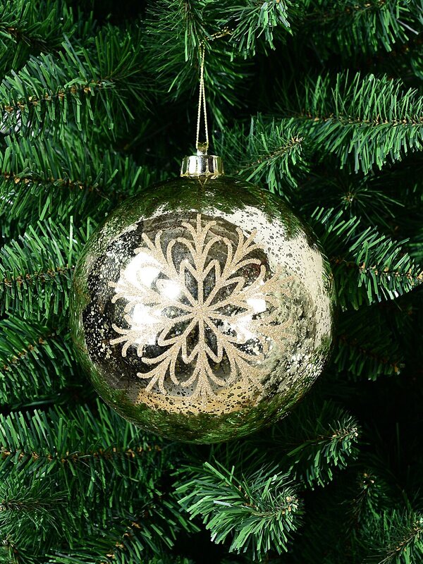 Gold Whimsical Grand Mercury Snowflake Bauble | 15cm — image 2