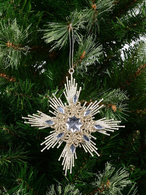 Grand Diamante Encrusted Silver Star Whimsical Essential Ornament | 15cm — image 2