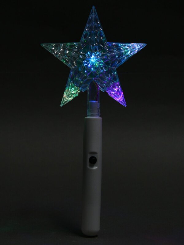 Hand Held 5 Point Multi Colour LED Star Christmas Light - 26cm