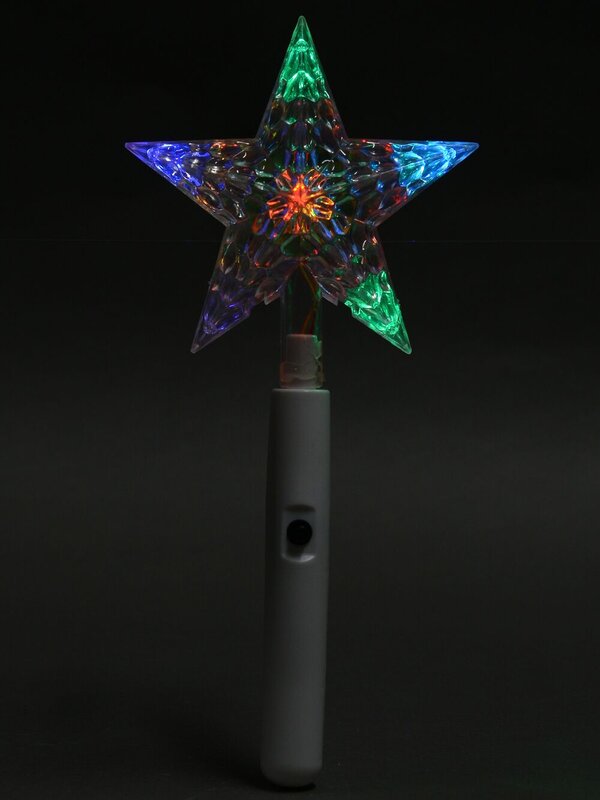 Hand Held 5 Point Multi Colour LED Star Christmas Light - 26cm