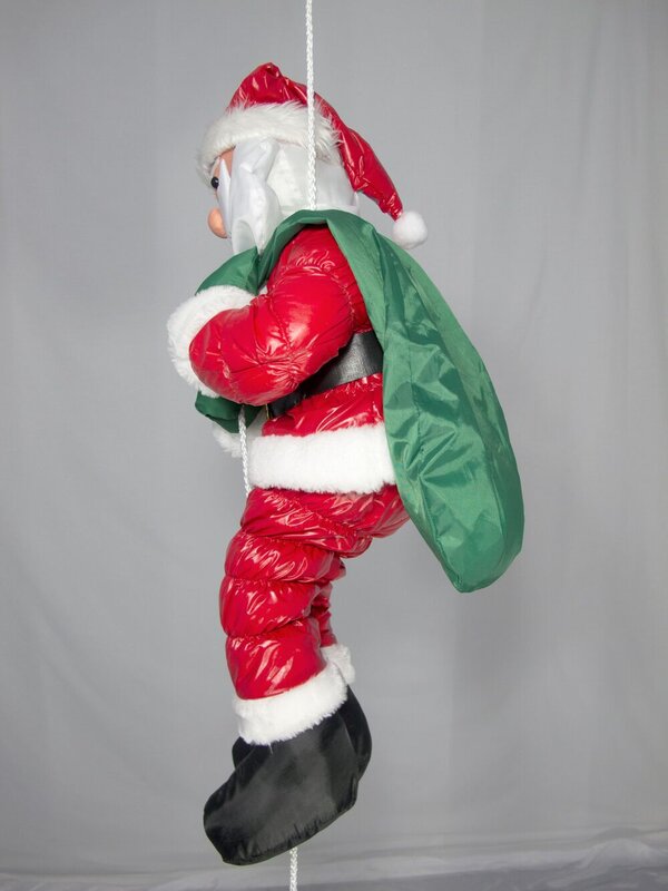 Hanging Padded Santa Outdoor Decoration - 64cm — image 6