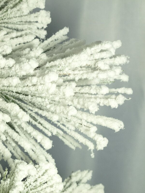 Heavily Flocked Alpine Christmas Tree With Pine Cones - 2.3m — image 4