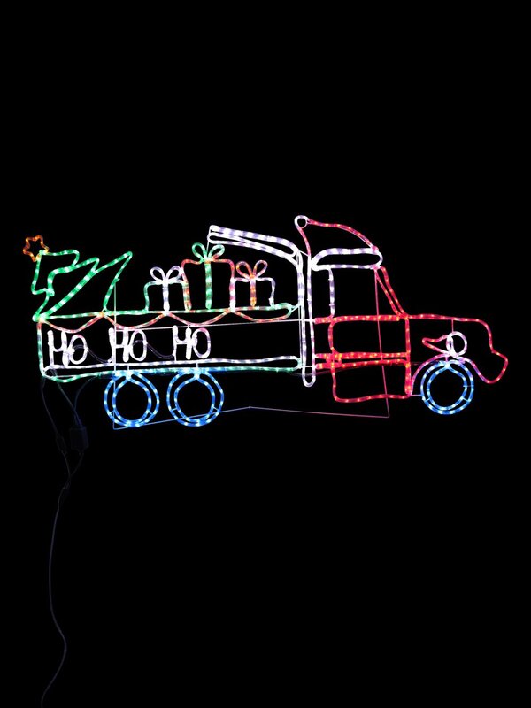 Ho Ho Ho Christmas Truck LED Rope Light Silhouette - 1.8m — image 2