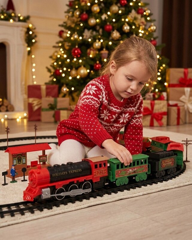 Holiday Express Musical Christmas Train Set | 54 Piece Set With Headlight — image 3