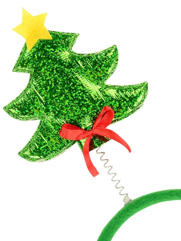 Holographic Wobbly Christmas Trees On Springs Headband | One Size Fits Most