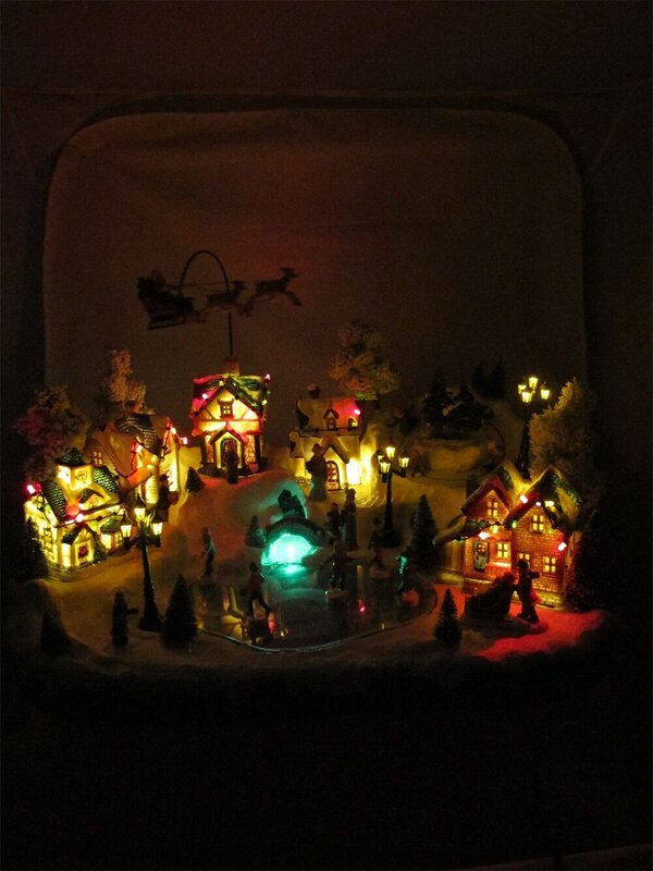 Illuminated, Animated & Musical Mountain Village Scene Ornament - 53cm — image 3