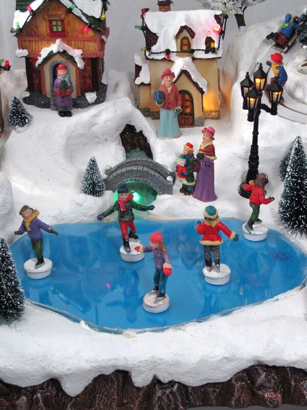 Illuminated, Animated & Musical Mountain Village Scene Ornament - 53cm — image 4