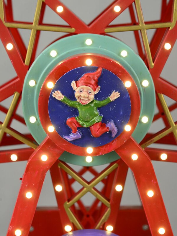 Illuminated, Animated & Musical Ride The Starburst Ferris Wheel Scene - 30cm