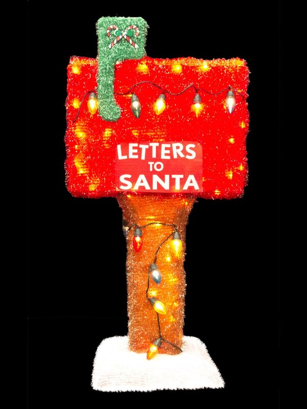 Incandescent Tinsel Fabric Letterbox Light Display - 83cm — image 2